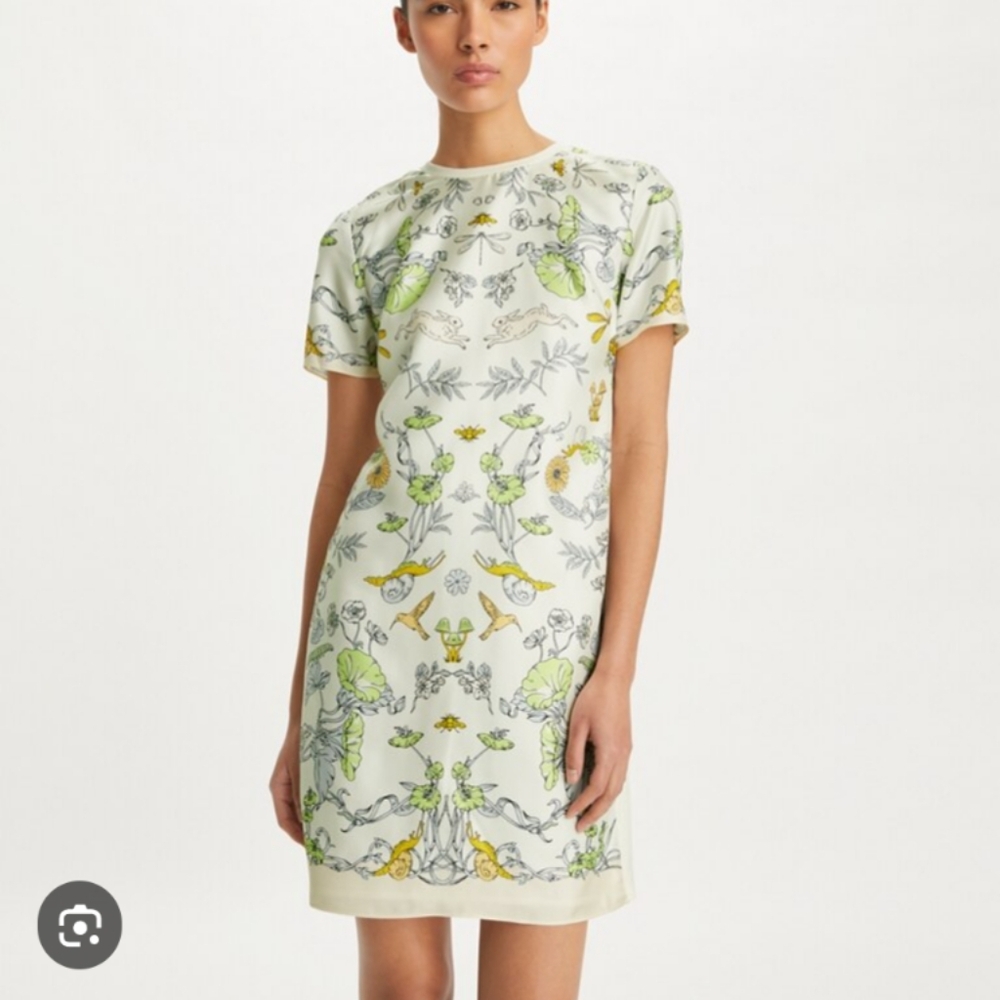Floral Print Cream Dress